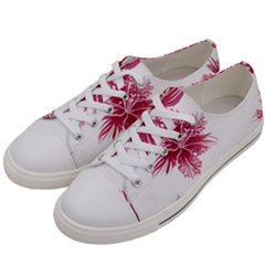 Hawaiian Flowers Men s Low Top Canvas Sneakers by essentialimage