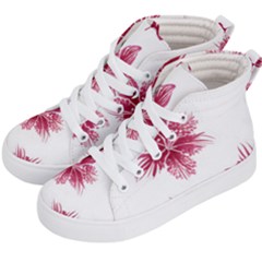 Hawaiian Flowers Kids  Hi-top Skate Sneakers by essentialimage