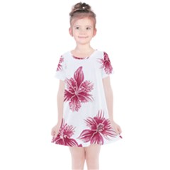 Hawaiian Flowers Kids  Simple Cotton Dress by essentialimage