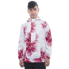 Hawaiian Flowers Men s Front Pocket Pullover Windbreaker