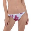 Hawaiian Flowers Ring Detail Bikini Bottoms View1