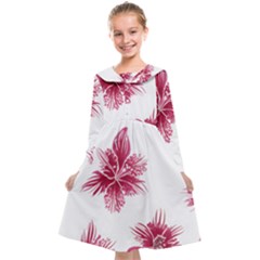 Hawaiian Flowers Kids  Midi Sailor Dress