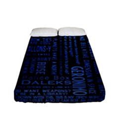 Doctor Who Tardis Fitted Sheet (full/ Double Size) by Cendanart