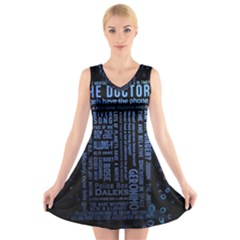 Doctor Who Tardis V-neck Sleeveless Dress