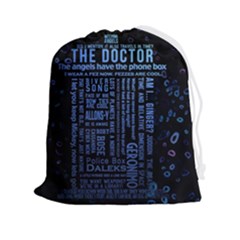 Doctor Who Tardis Drawstring Pouch (2xl) by Cendanart