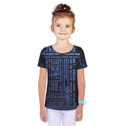 Doctor Who Tardis Kids  One Piece T-shirt by Cendanart