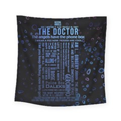 Doctor Who Tardis Square Tapestry (small) by Cendanart