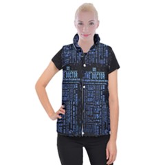 Doctor Who Tardis Women s Button Up Vest by Cendanart