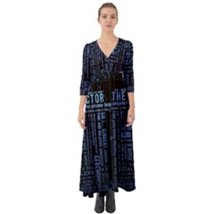 Doctor Who Tardis Button Up Boho Maxi Dress