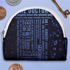 Doctor Who Tardis Horseshoe Style Canvas Pouch by Cendanart