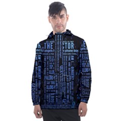 Doctor Who Tardis Men s Front Pocket Pullover Windbreaker by Cendanart