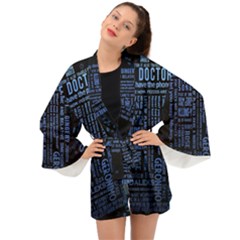 Doctor Who Tardis Long Sleeve Kimono by Cendanart