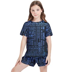 Doctor Who Tardis Kids  T-shirt And Sports Shorts Set by Cendanart