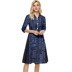 Doctor Who Tardis Classy Knee Length Dress by Cendanart