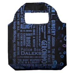 Doctor Who Tardis Premium Foldable Grocery Recycle Bag by Cendanart