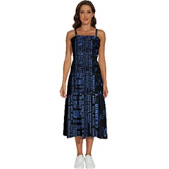 Doctor Who Tardis Sleeveless Shoulder Straps Boho Dress by Cendanart