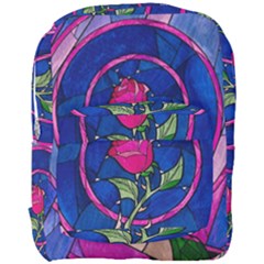 Enchanted Rose Stained Glass Full Print Backpack by Cendanart