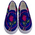 Enchanted Rose Stained Glass Kids  Canvas Slip Ons View1