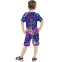 Enchanted Rose Stained Glass Kids  T-Shirt and Shorts Set View2