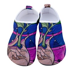 Enchanted Rose Stained Glass Men s Sock-style Water Shoes by Cendanart