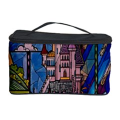 Castle Building Stained Glass Cosmetic Storage Case by Cendanart