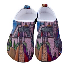 Castle Building Stained Glass Men s Sock-style Water Shoes by Cendanart