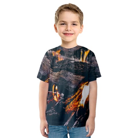 Wood Fire Camping Forest On Kids  Sport Mesh T-shirt by Bedest