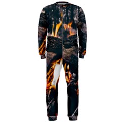 Wood Fire Camping Forest On Onepiece Jumpsuit (men) by Bedest