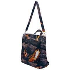 Wood Fire Camping Forest On Crossbody Backpack