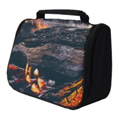 Wood Fire Camping Forest On Full Print Travel Pouch (small) by Bedest