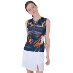 Wood Fire Camping Forest On Women s Sleeveless Sports Top by Bedest