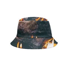 Wood Fire Camping Forest On Bucket Hat (kids) by Bedest