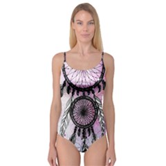 Dream Catcher Art Feathers Pink Camisole Leotard  by Bedest