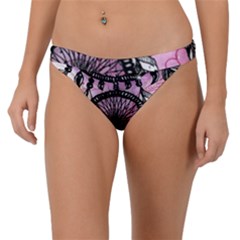 Dream Catcher Art Feathers Pink Band Bikini Bottoms by Bedest