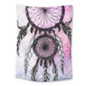 Dream Catcher Art Feathers Pink Medium Tapestry View1