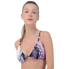 Dream Catcher Art Feathers Pink Knot Up Bikini Top by Bedest