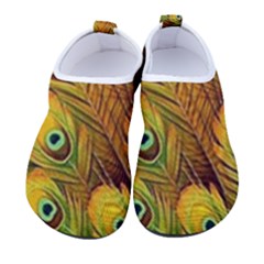 Peacock Feathers Green Yellow Women s Sock-style Water Shoes by Bedest