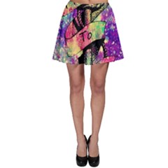 Anchor Purple Space Skater Skirt by Bedest