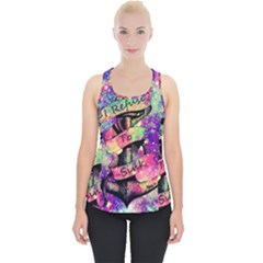 Anchor Purple Space Piece Up Tank Top by Bedest