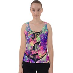 Anchor Purple Space Velvet Tank Top by Bedest