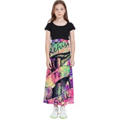 Anchor Purple Space Kids  Flared Maxi Skirt by Bedest