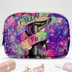 Anchor Purple Space Make Up Pouch (small) by Bedest