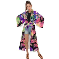 Anchor Purple Space Maxi Kimono by Bedest