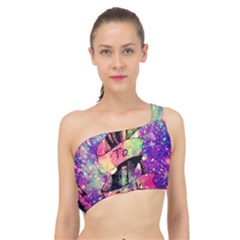 Anchor Purple Space Spliced Up Bikini Top  by Bedest