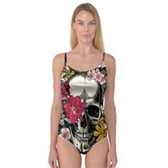 Skull Flowers American Native Dream Catcher Legend Camisole Leotard  by Bedest