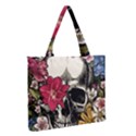 Skull Flowers American Native Dream Catcher Legend Zipper Medium Tote Bag View2