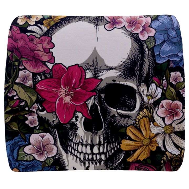 Skull Flowers American Native Dream Catcher Legend Back Support Cushion