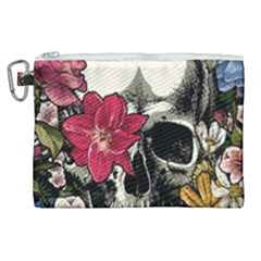 Skull Flowers American Native Dream Catcher Legend Canvas Cosmetic Bag (xl) by Bedest