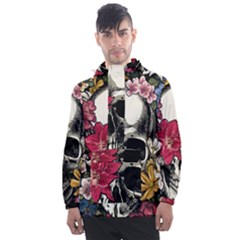 Skull Flowers American Native Dream Catcher Legend Men s Front Pocket Pullover Windbreaker by Bedest