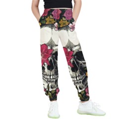 Skull Flowers American Native Dream Catcher Legend Kids  Joggers by Bedest